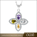 OUXI Factory Price Jewelry Silver Pendant With Crystal